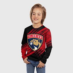 Лонгслив детский Florida Panthers, Флорида Пантерз, NHL, цвет: 3D-принт — фото 2