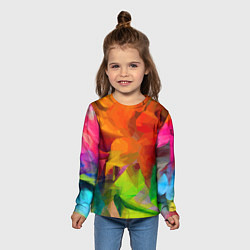 Лонгслив детский Color pattern Fashion 2024, цвет: 3D-принт — фото 2