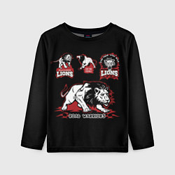Лонгслив детский Дикий Лев Wild Lion, цвет: 3D-принт