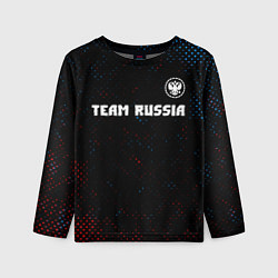 Детский лонгслив RUSSIA - ГЕРБ Team Russia Потертости