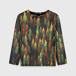 Лонгслив детский Spruce forest, цвет: 3D-принт