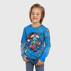 Лонгслив детский Инопланетянин, цвет: 3D-принт — фото 2