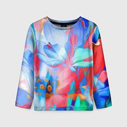 Лонгслив детский Fashion floral pattern, цвет: 3D-принт