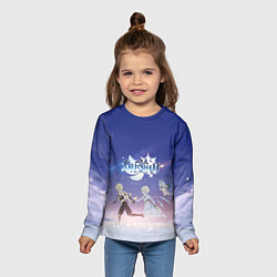 Лонгслив детский Genshin Impact Lumine Kaedehara KazuhaPaimon, цвет: 3D-принт — фото 2
