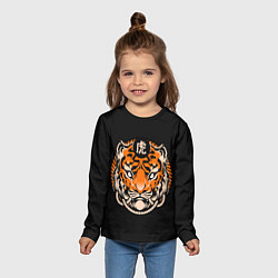 Лонгслив детский Символ тигра, цвет: 3D-принт — фото 2