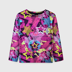 Детский лонгслив Star Colorful Pattern Fashion Neon