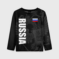 Детский лонгслив RUSSIA - BLACK EDITION