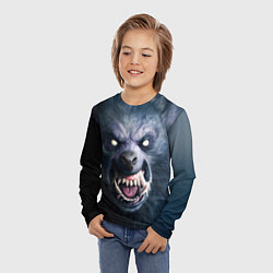 Лонгслив детский Оборотень - Волк, цвет: 3D-принт — фото 2
