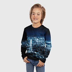 Лонгслив детский Ночной город night city, цвет: 3D-принт — фото 2