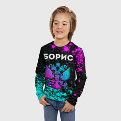 Лонгслив детский Борис Россия, цвет: 3D-принт — фото 2