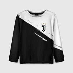 Лонгслив детский Juventus маленькое лого, цвет: 3D-принт