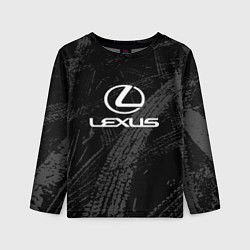 Лонгслив детский Lexus - следы шин, цвет: 3D-принт