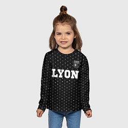 Лонгслив детский Lyon Sport на темном фоне, цвет: 3D-принт — фото 2