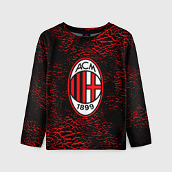 Лонгслив детский Ac milan фк милан logo, цвет: 3D-принт