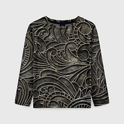 Лонгслив детский Брутальный металлический орнамент, цвет: 3D-принт