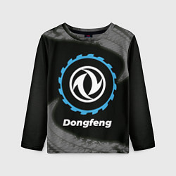 Детский лонгслив Dongfeng в стиле Top Gear со следами шин на фоне