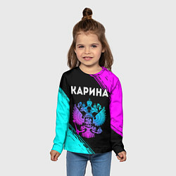 Лонгслив детский Карина Россия, цвет: 3D-принт — фото 2