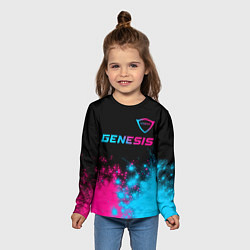 Лонгслив детский Genesis Neon Gradient, цвет: 3D-принт — фото 2