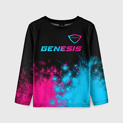 Лонгслив детский Genesis Neon Gradient, цвет: 3D-принт