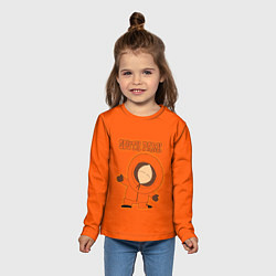 Лонгслив детский Южный Парк - на оранжевом фоне, цвет: 3D-принт — фото 2