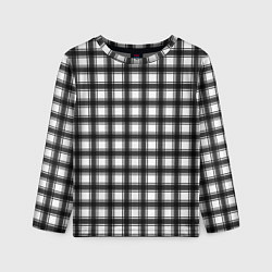 Лонгслив детский Black and white trendy checkered pattern, цвет: 3D-принт