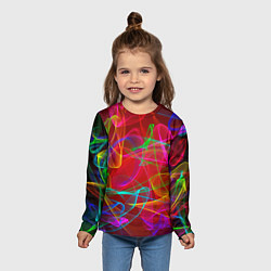 Лонгслив детский Colored smoke, цвет: 3D-принт — фото 2