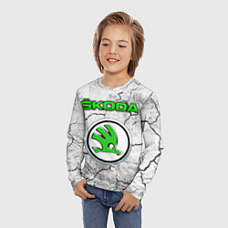 Лонгслив детский ШКОДА - Трещины, цвет: 3D-принт — фото 2