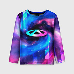 Лонгслив детский Chery неоновый космос, цвет: 3D-принт