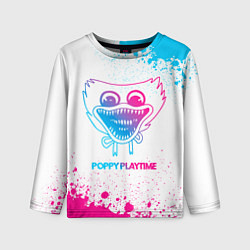 Лонгслив детский Poppy Playtime neon gradient style, цвет: 3D-принт