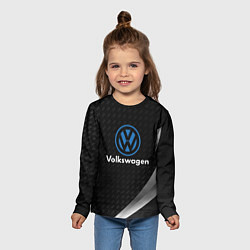 Лонгслив детский Volkswagen абстракция, цвет: 3D-принт — фото 2