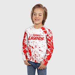 Лонгслив детский Грид легендс - гонки, цвет: 3D-принт — фото 2
