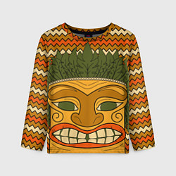 Лонгслив детский Polynesian tiki CONFUSED, цвет: 3D-принт