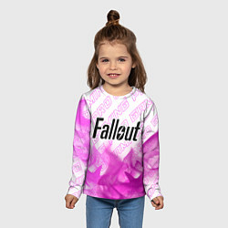 Лонгслив детский Fallout pro gaming: символ сверху, цвет: 3D-принт — фото 2