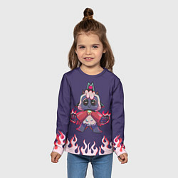 Лонгслив детский Позитивная овечка - Cult of the lamb, цвет: 3D-принт — фото 2