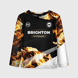 Лонгслив детский Brighton legendary sport fire, цвет: 3D-принт