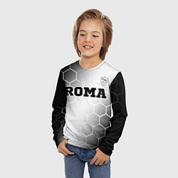 Лонгслив детский Roma sport на светлом фоне: символ сверху, цвет: 3D-принт — фото 2