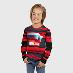 Лонгслив детский Red & Black - Russia, цвет: 3D-принт — фото 2