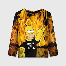 Лонгслив детский Homer Simpson - Rock n Roll!, цвет: 3D-принт