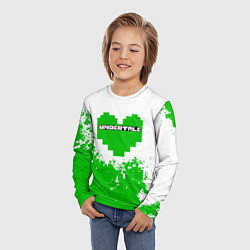 Лонгслив детский Undertale - краска, цвет: 3D-принт — фото 2