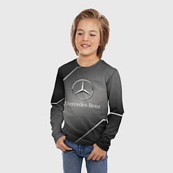 Лонгслив детский Mercedes Карбон, цвет: 3D-принт — фото 2