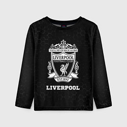 Детский лонгслив Liverpool sport на темном фоне