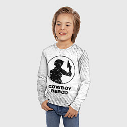 Лонгслив детский Cowboy Bebop с потертостями на светлом фоне, цвет: 3D-принт — фото 2