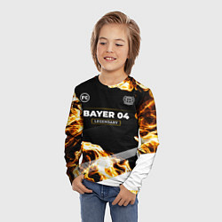 Лонгслив детский Bayer 04 legendary sport fire, цвет: 3D-принт — фото 2