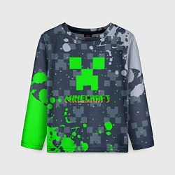 Лонгслив детский Minecraft - краска, цвет: 3D-принт