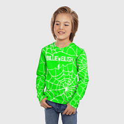 Лонгслив детский Billie Eilish - паутина, цвет: 3D-принт — фото 2
