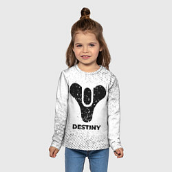 Лонгслив детский Destiny с потертостями на светлом фоне, цвет: 3D-принт — фото 2