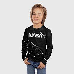 Лонгслив детский Nasa - кометы, цвет: 3D-принт — фото 2