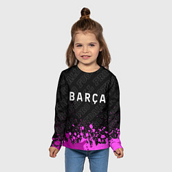 Лонгслив детский Barcelona pro football: символ сверху, цвет: 3D-принт — фото 2