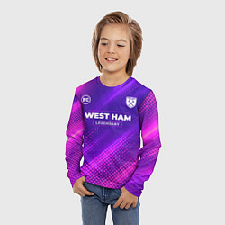 Лонгслив детский West Ham legendary sport grunge, цвет: 3D-принт — фото 2