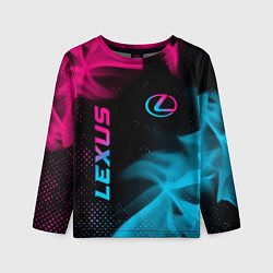 Лонгслив детский Lexus - neon gradient: надпись, символ, цвет: 3D-принт